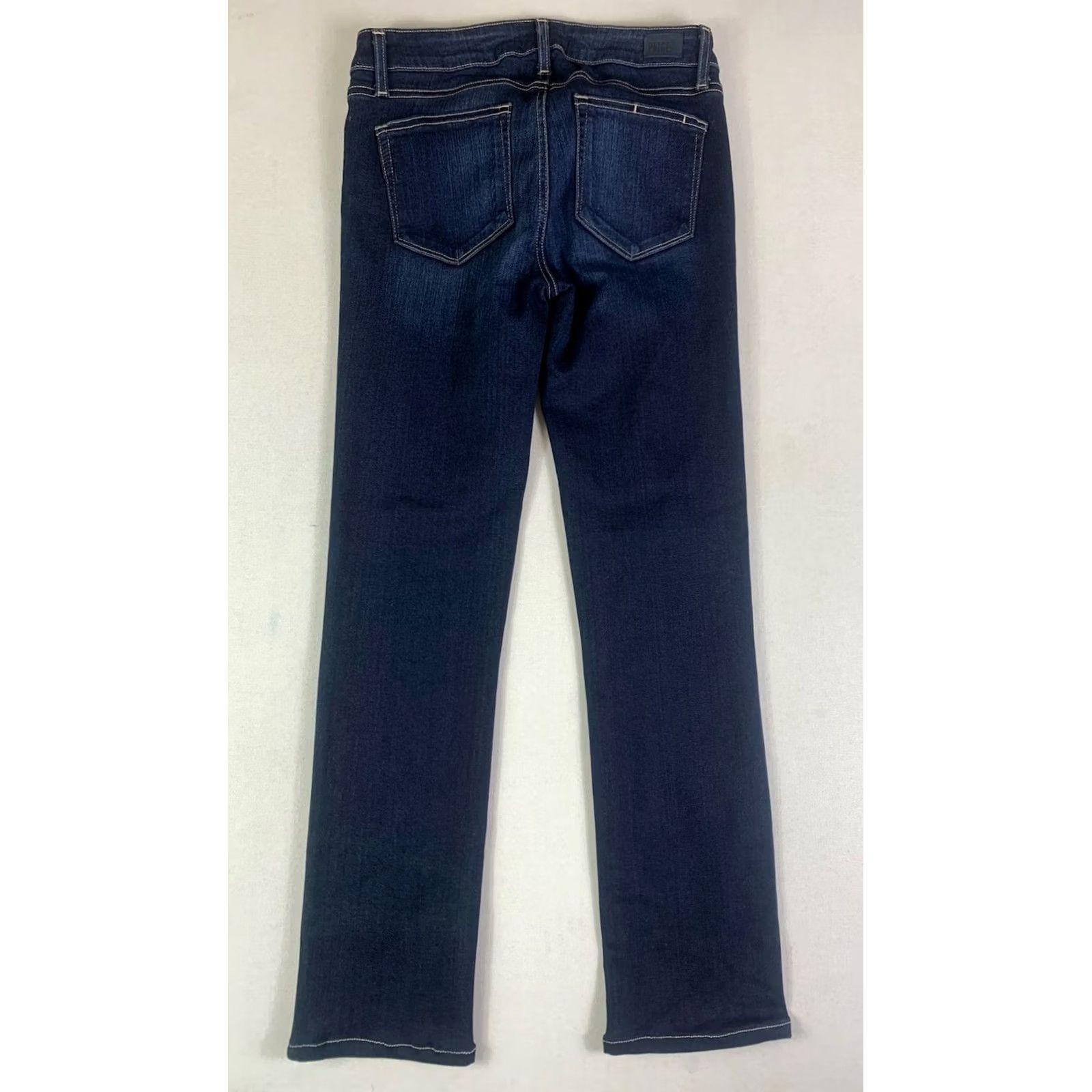 Paige PAIGE Skyline Straight Jeans Womens 27 Blue Dark Wash Stretch Denim (fits 28x29) Size 27" / US 4 / IT 40 - 7 Thumbnail