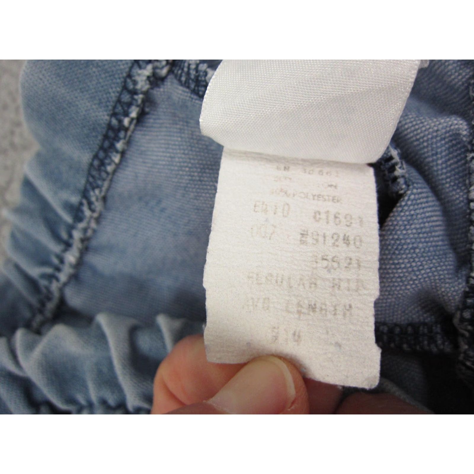 Sears VINTAGE Sears Pants Womens 14 Blue Light Denim 70s Disco Ladies Worn Made in USA Size 36" / US 14 / IT 50 - 6 Thumbnail