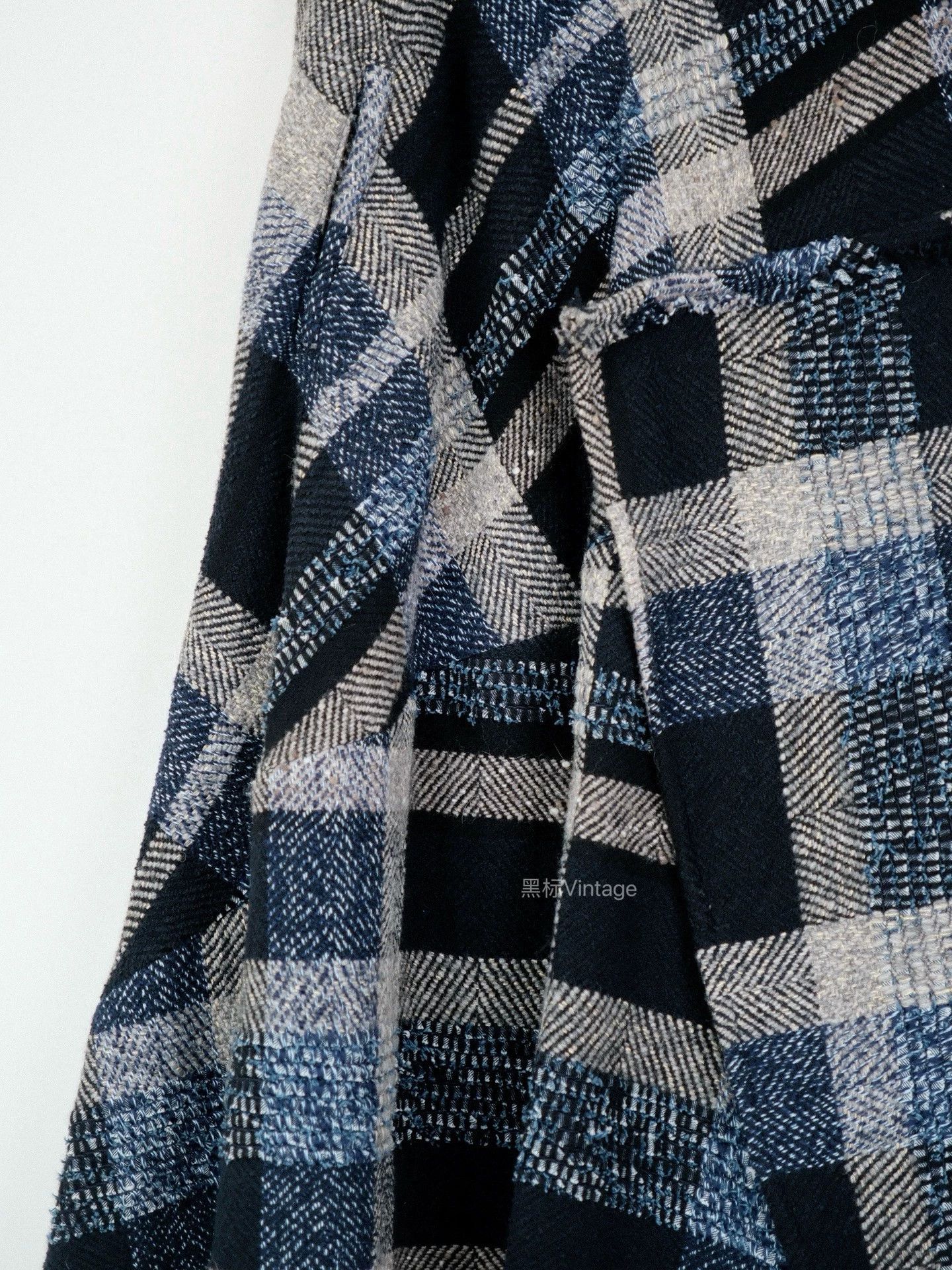 Yohji Yamamoto Yohji Yamamoto 18AW Vintage Deconstructed Check Tweed Skirt Size 26" / US 2 / IT 38 - 3 Thumbnail