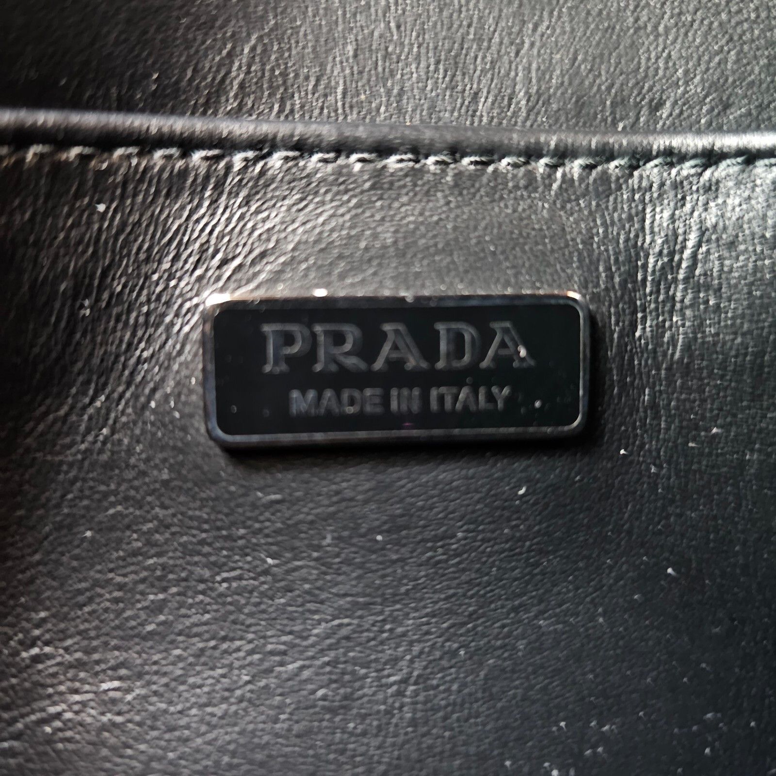 Prada PRADA Cleo Medium $3500 Black Brushed Leather Shoulder Bag N Size ONE SIZE - 6 Thumbnail