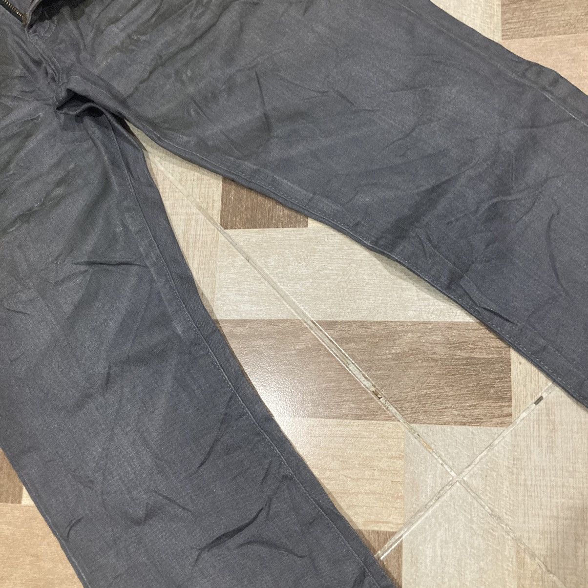If Six Was Nine TORNADO MART WAX COATED FLARED BOOTCUT DENIM Size US 32 / EU 48 - 4 Thumbnail