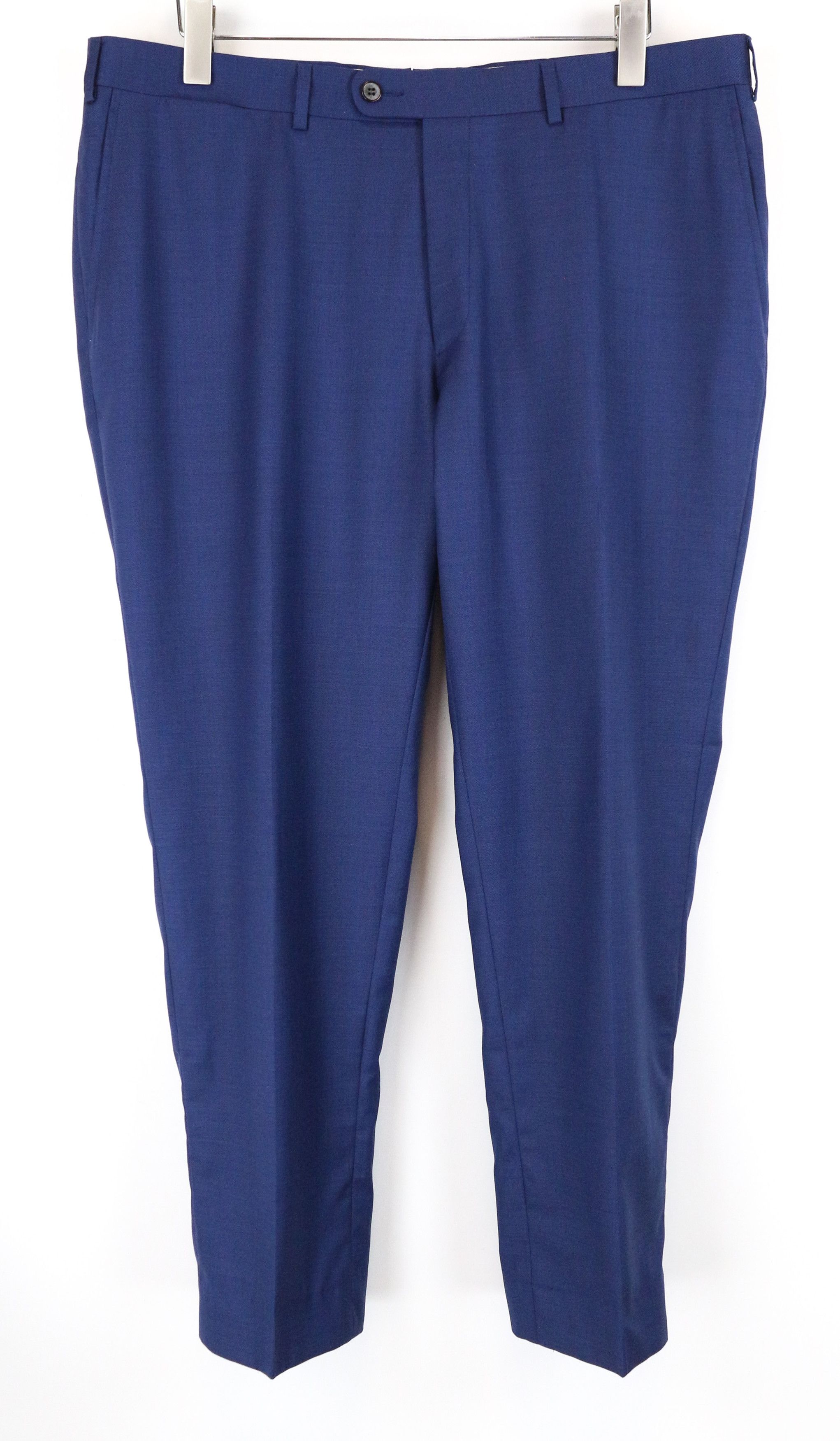 Suitsupply UK46S Blue Wool Lined Pleated Front Trousers 60685 Size 46S - 1 Thumbnail