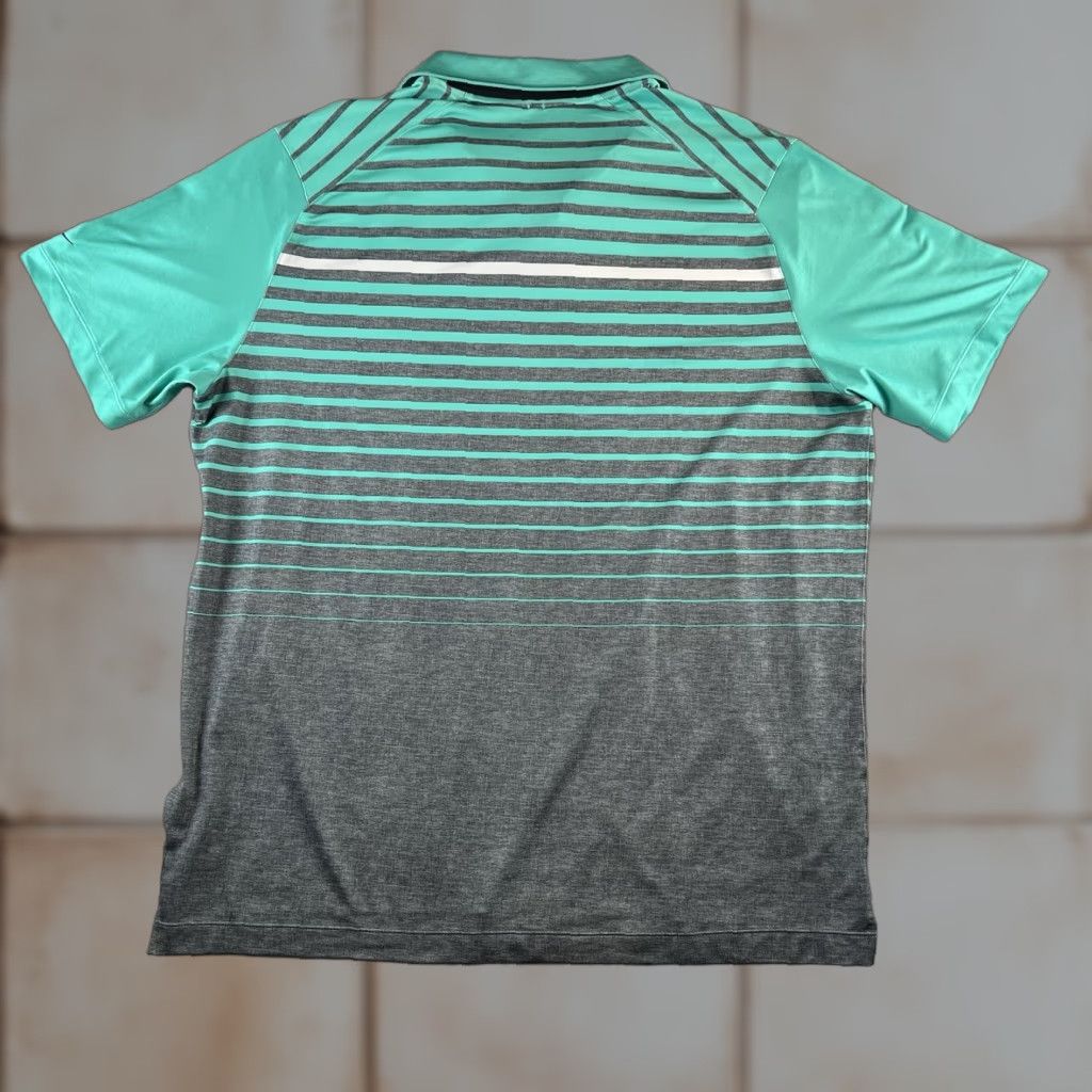 Nike Nike Golf Polo Shirt Men XL Gray Teal Dri-Fit Tour Performance Bald Head Island Club Size US XL / EU 56 / 4 - 1 Thumbnail