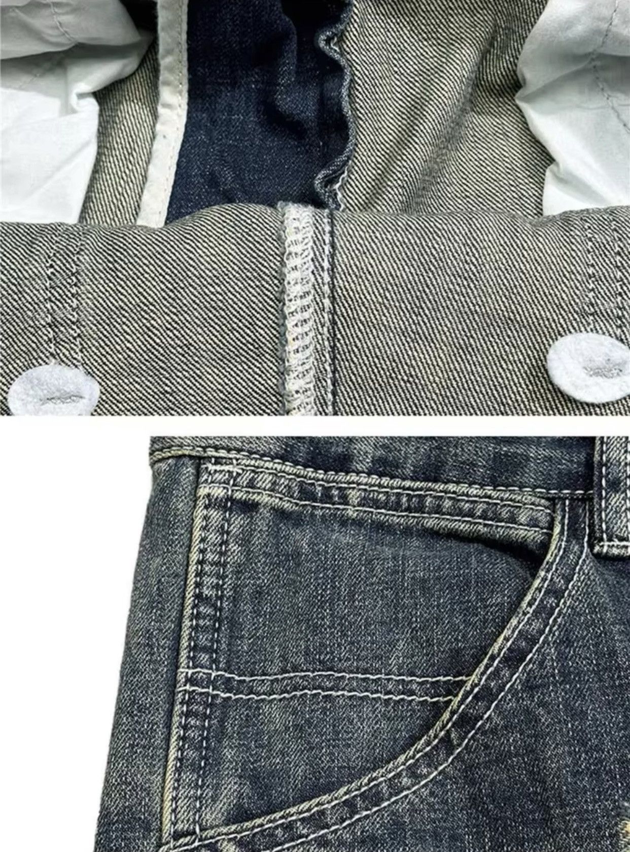 Ripped Patch Baggy Jeans