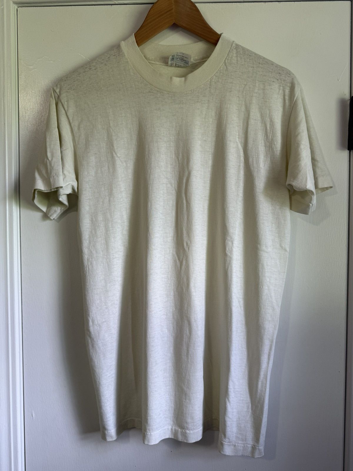 Hanes Vintage 80’s Hanes Blank White Shirt Size US M / EU 48-50 / 2 - 5 Thumbnail