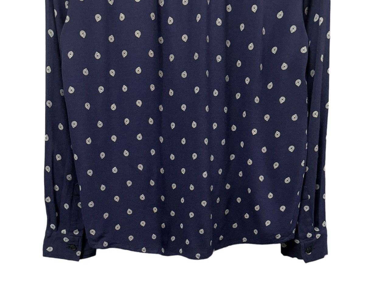 A.P.C. Vtg🔥A.P.C Printed Design Mandarin Collar Rayon Button Up Size US M / EU 48-50 / 2 - 9 Thumbnail