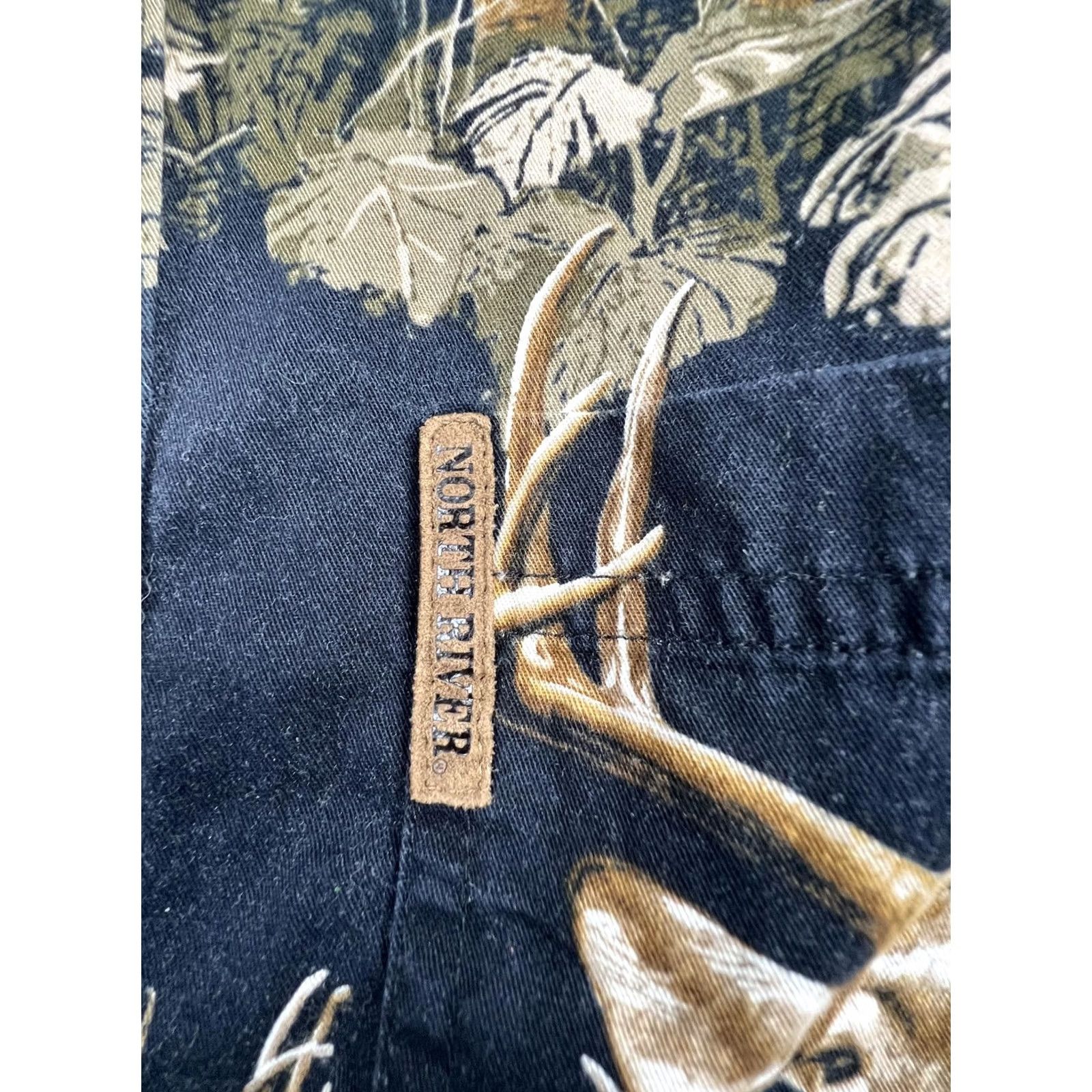Vintage VINTAGE North River Shirt Mens XL Camo Brown Deer Wildlife Long Sleeve Button Up Heavy Size US XL / EU 56 / 4 - 5 Thumbnail