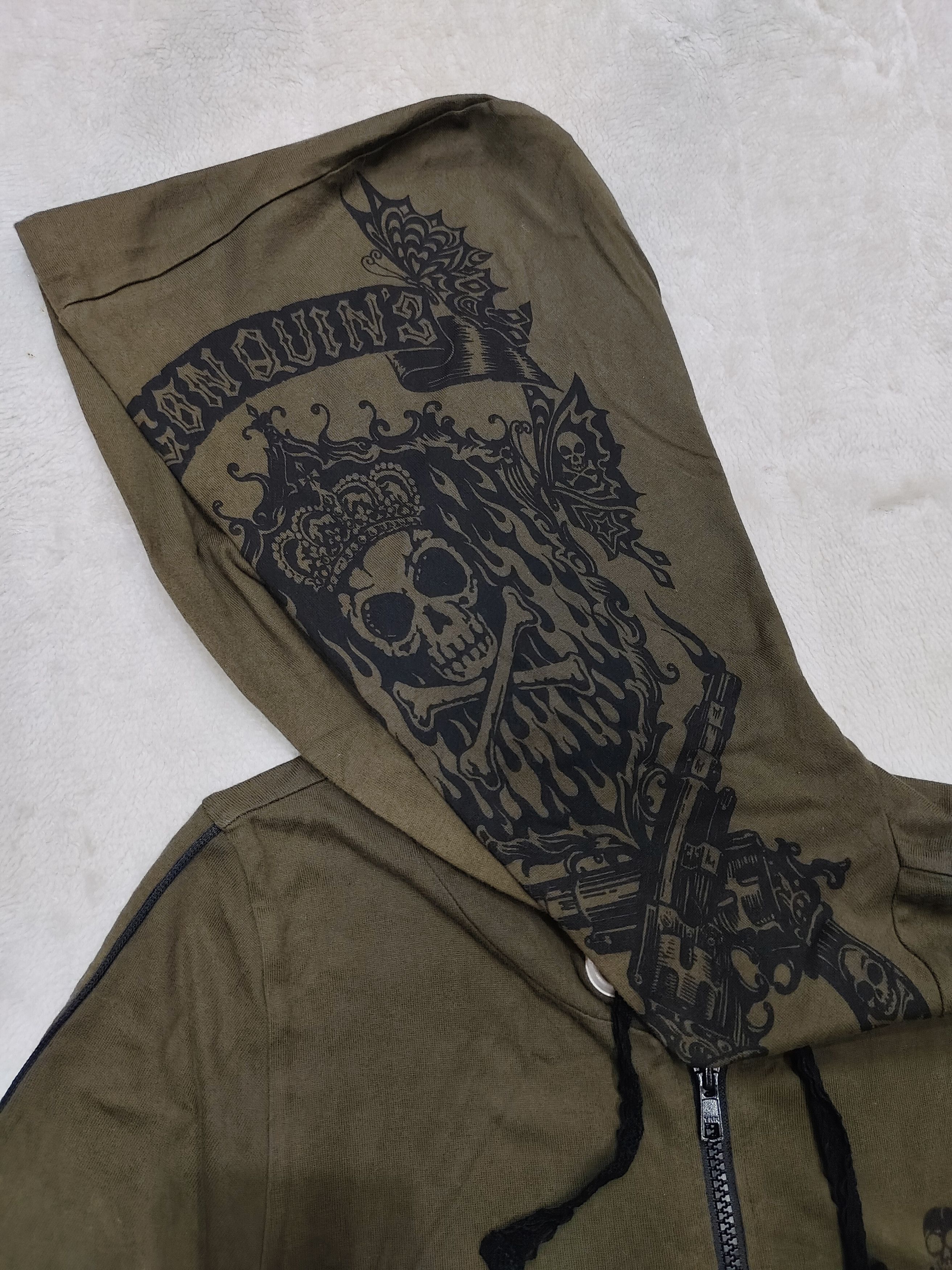 Seditionaries 00s Algonquins🇯🇵 Y2K Skull Gothic Punk Graphic Ziphoodie Size M / US 6-8 / IT 42-44 - 3 Thumbnail