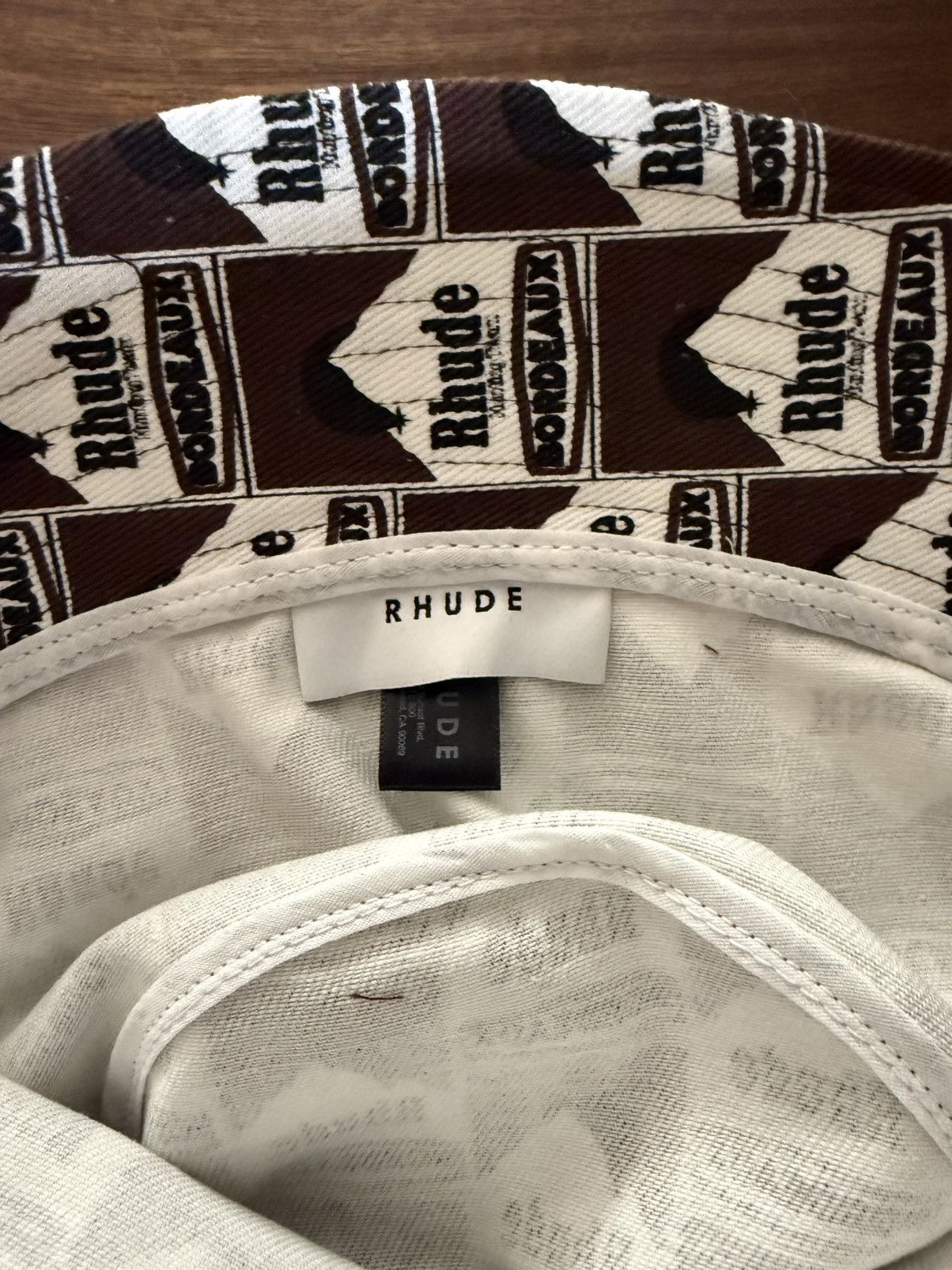 Rhude Rhude Moonlight Bucket Hat 'Multi' Allover Logo Graphic O/S Size ONE SIZE - 6 Thumbnail