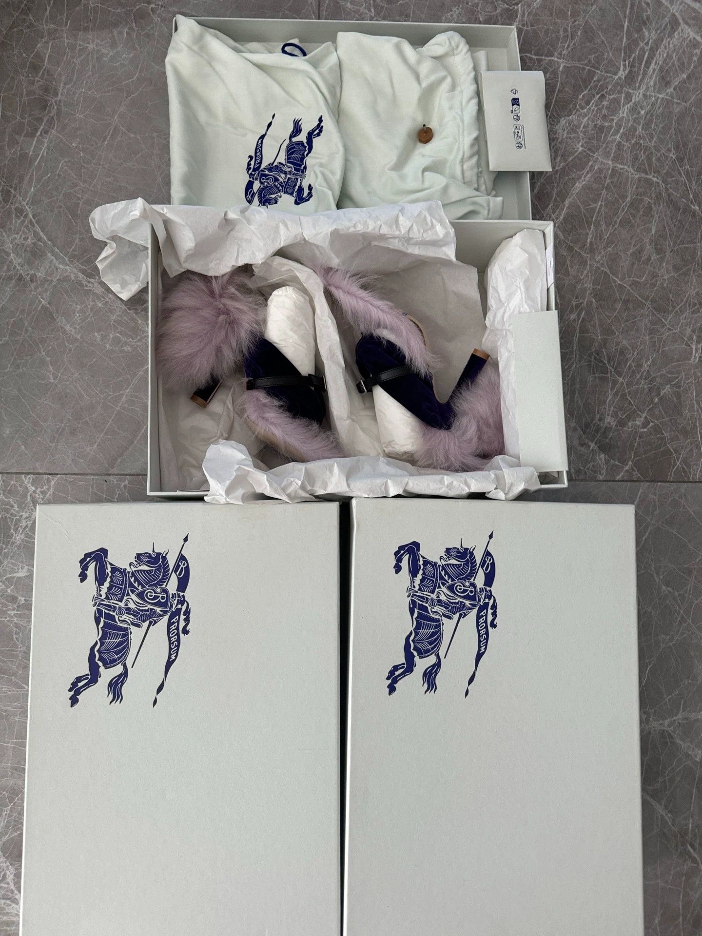 Burberry Burberry Faux Fur Pumps Pink/Purple 38 Size US 7.5 / IT 37.5 - 8 Thumbnail
