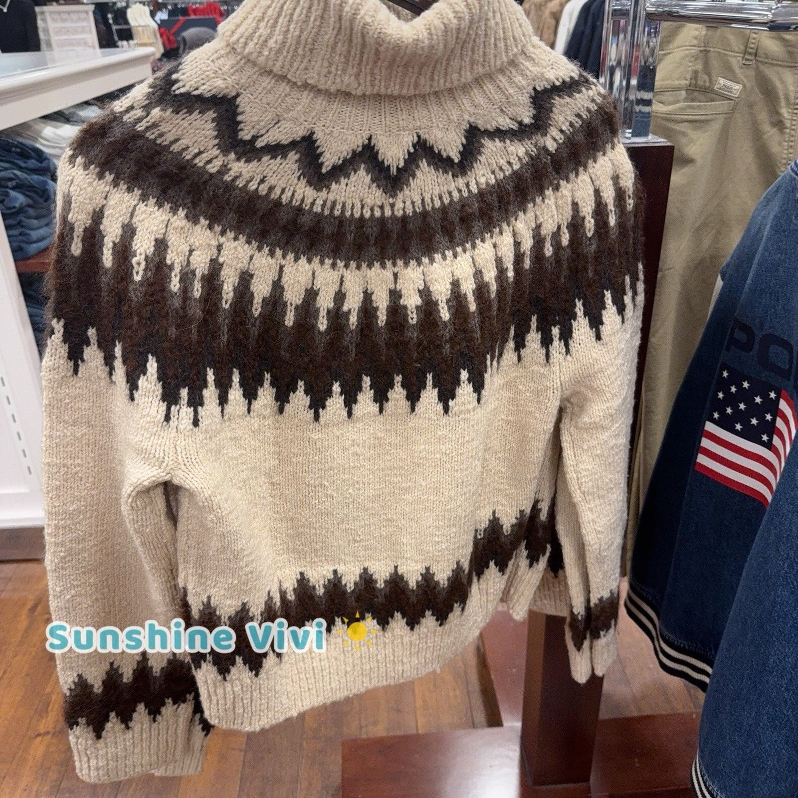 Polo Ralph Lauren NWT Polo Ralph Lauren Fair Isle Wool Blend Turtleneck Woman Size M / US 6-8 / IT 42-44 - 4 Thumbnail