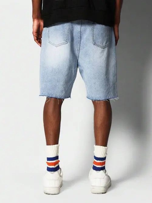 VIBE Slim Y2k Shorts Jorts Washed RAW Size US 34 / EU 50 - 4 Thumbnail