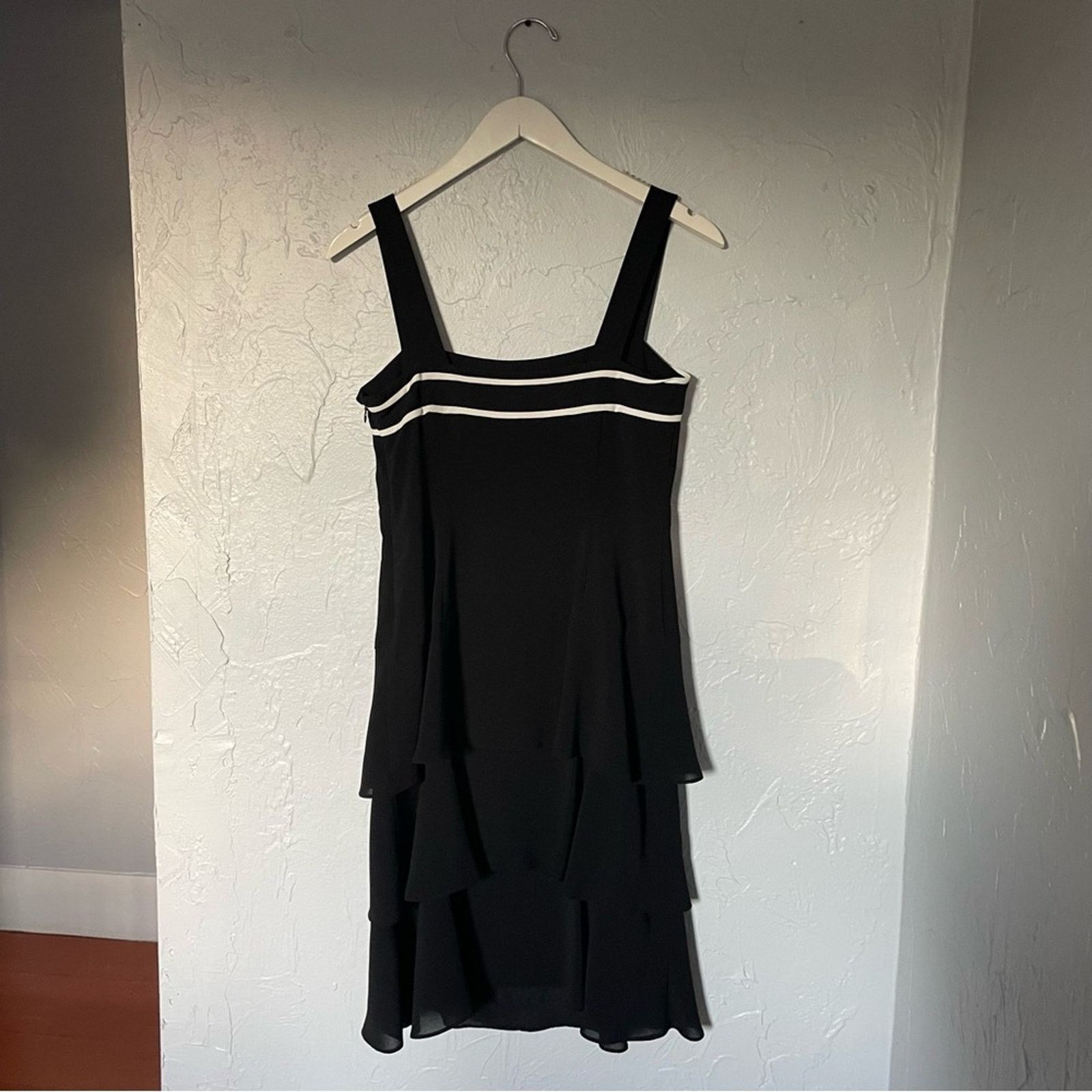 Loft LOFT Y2K Black White Layered Mini Dress Coquette Dainty sz 2 Size XS / US 0-2 / IT 36-38 - 5 Thumbnail