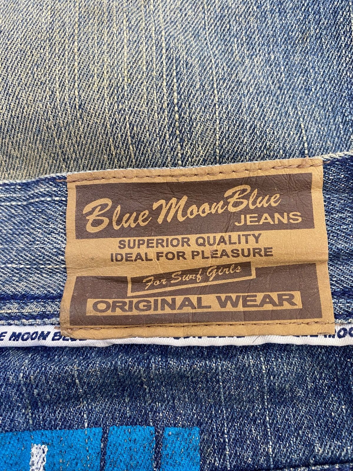 Japanese Brand Blue Moon Faded Wash Ripped Style Back Carpenter Jeans Size US 33 - 11 Thumbnail