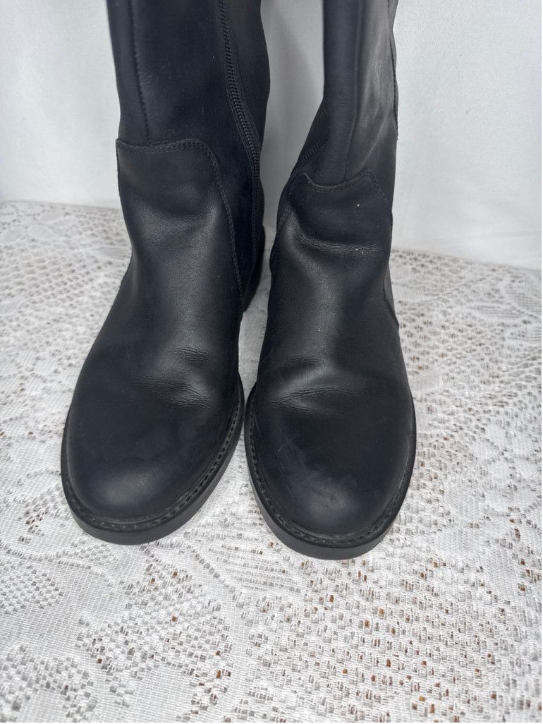 Lucky Brand Lucky Brand Quinn3 black leather knee high zip up boots sz 7 Size US 7 / IT 37 - 4 Thumbnail