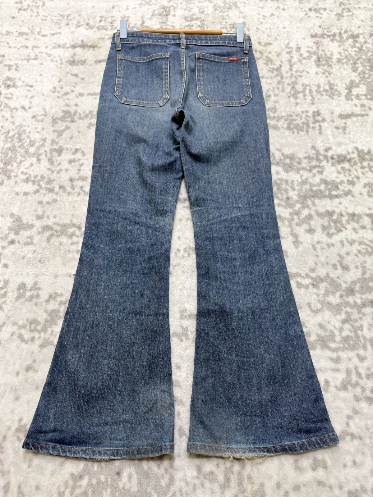 Edwin Vintage Something Flared Bush Pants Y2K Bell Bottom Denim Size 26" / US 2 / IT 38 - 2 Thumbnail