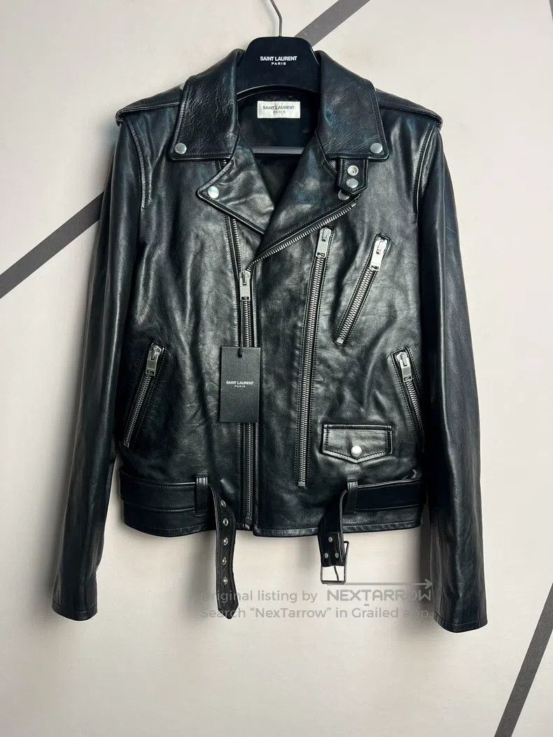 Saint Laurent Paris Saint Laurent Paris Motorcycle Leather Jacket Size US S / EU 44-46 / 1 - 1 Thumbnail