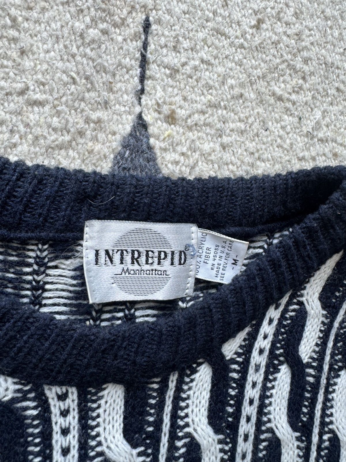 Vintage Vintage 90s Intrepid Manhattan Grandpa Sweater Medium Size US M / EU 48-50 / 2 - 3 Thumbnail