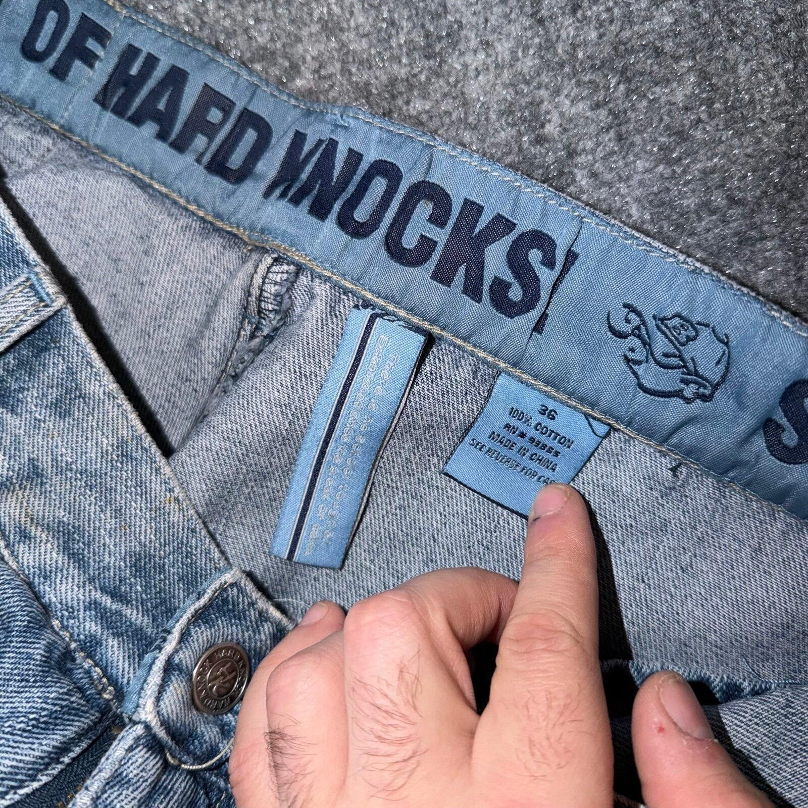 Southpole School of Hard Knocks B-Boy Baggy Denim Shorts Mens 36 Vtg Size US 36 / EU 52 - 5 Thumbnail