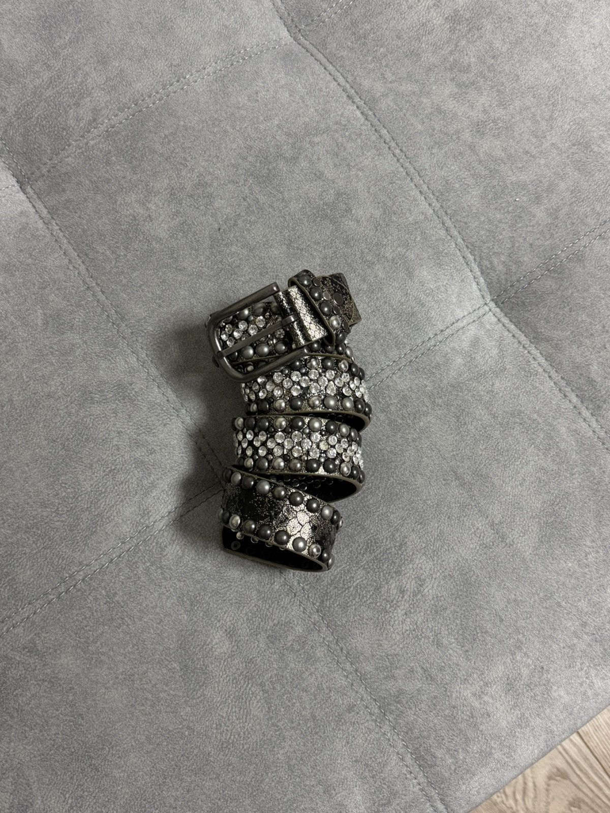 Japanese Brand × Vintage Vintage Y2K leather avant garde glamour belt Size ONE SIZE - 8 Thumbnail