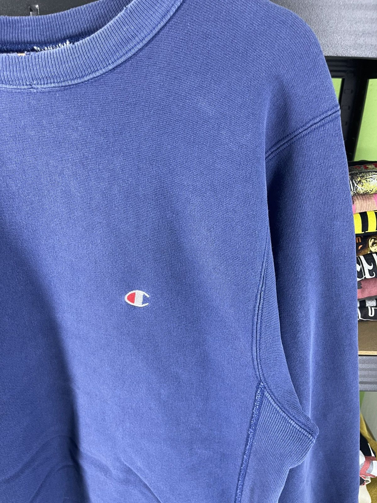 Champion Vintage Champion Reverse Weave Small Logo Blue Sweatshirt Size US L / EU 52-54 / 3 - 5 Thumbnail