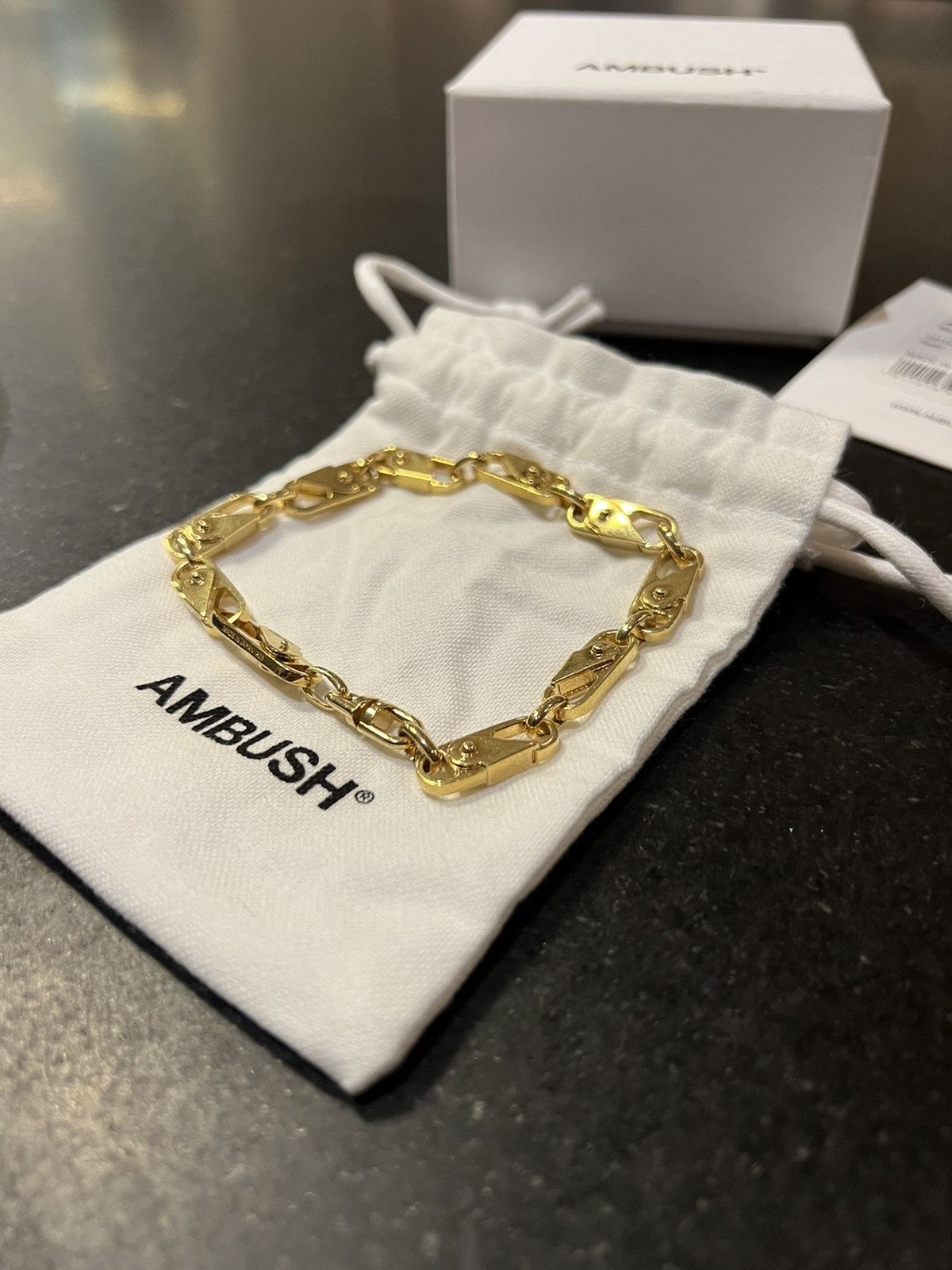 Ambush gold paper clip bracelet