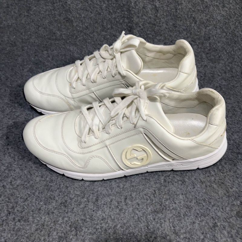 Gucci Gucci Double G Leather Low-Top Sneakers Size US 9.5 / EU 42-43 - 1 Thumbnail