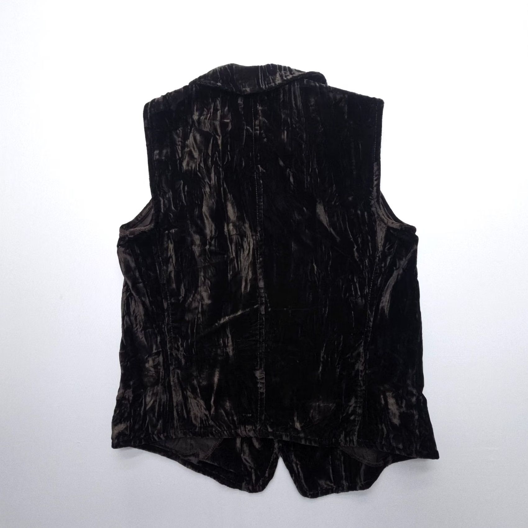 Velvet VTG Central Falls Western Crushed Velvet Vest Womens S Dark Brown USA Rodeo Mens Size S / US 4 / IT 40 - 2 Thumbnail