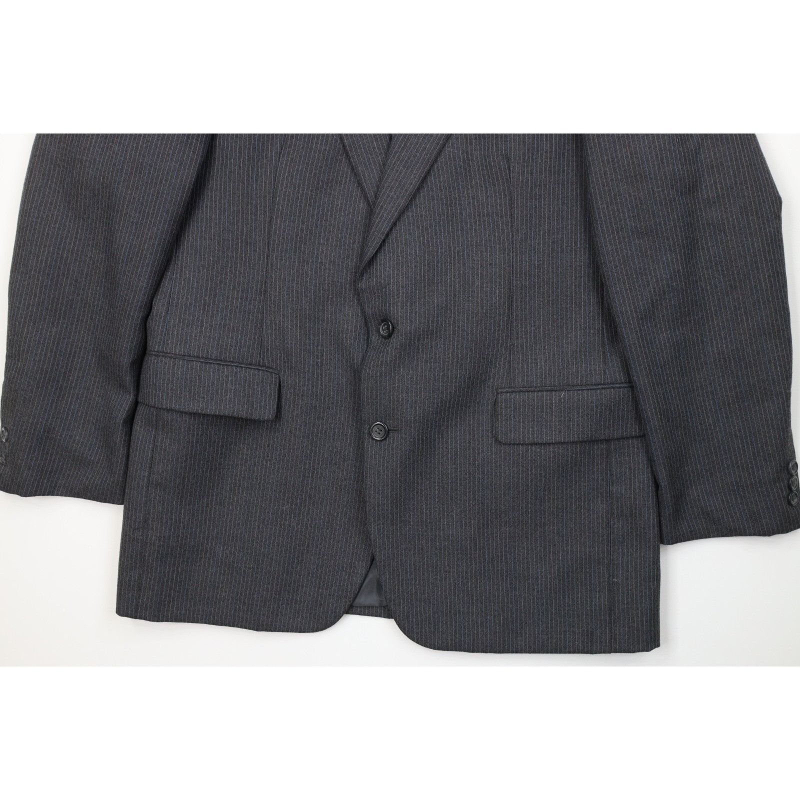 Vintage Vintage 70s Streetwear 2 Piece Wool Pinstriped Suit Wedding Size 42R - 5 Thumbnail