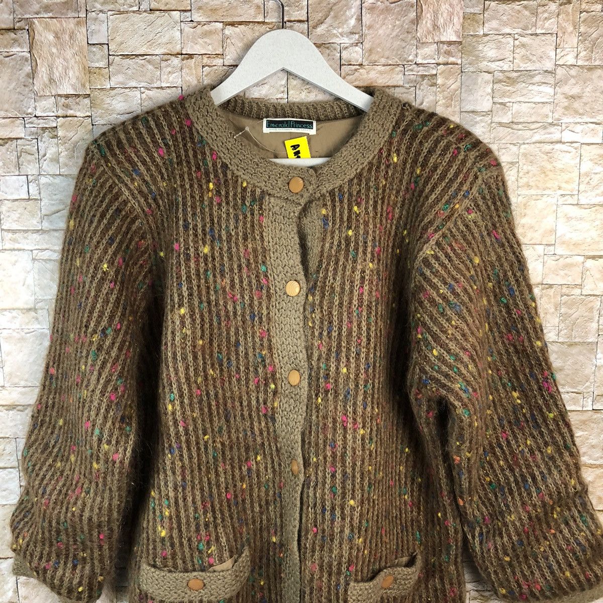 Japanese Brand Emerald Princess Brown Cardigan Knitwear #A1186 Size L / US 10 / IT 46 - 5 Thumbnail