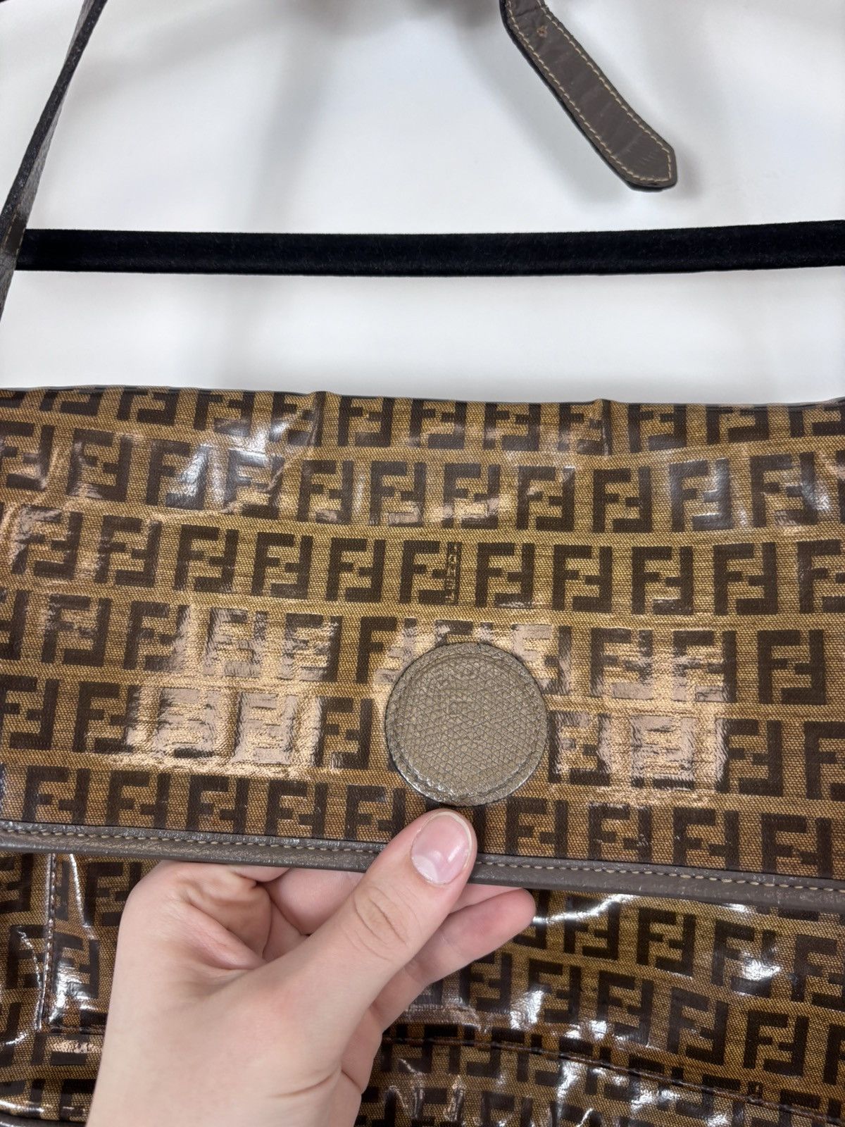 Fendi Vintage Fendi Zucchino Orange Brown Monogram Shoulder Bag Size ONE SIZE - 5 Thumbnail