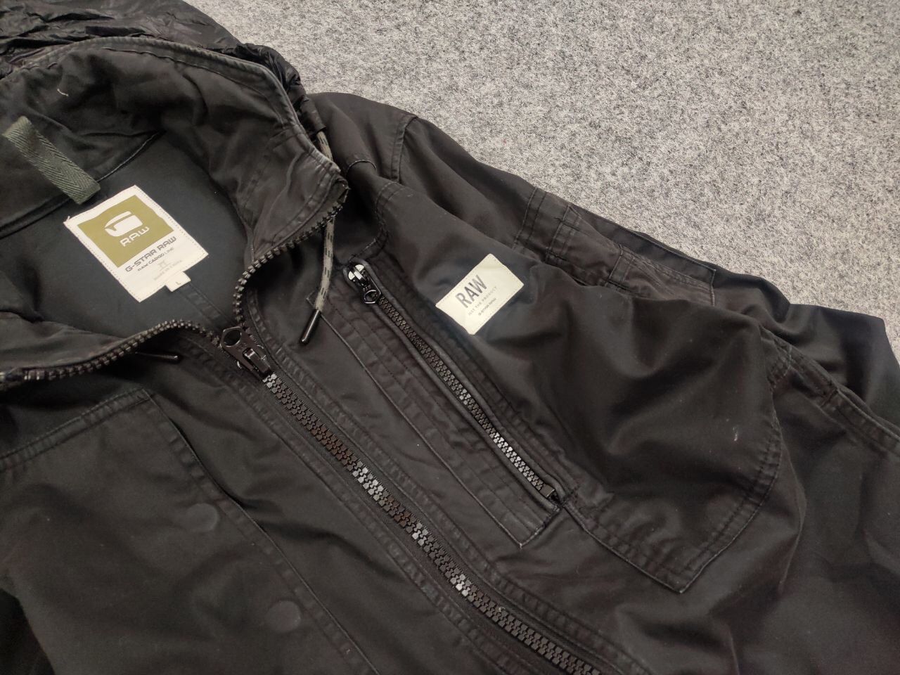 G-Star G Star Raw Powel Overshirt Black Pocket Zip Hooded Jacket Size US L / EU 52-54 / 3 - 12 Thumbnail