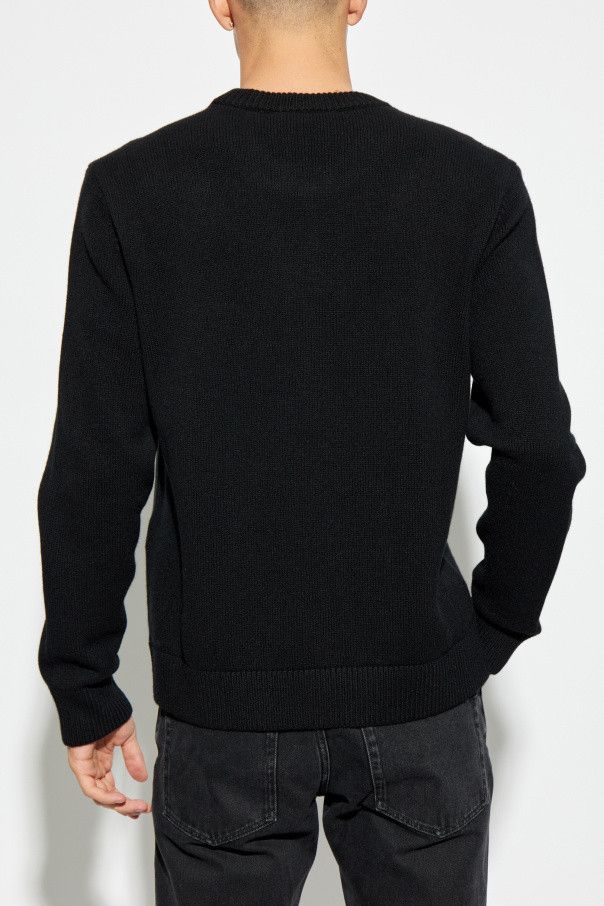 Gucci o1s1wg110925 Wool Cashmere Sweater With Intarsia in Black Size US XL / EU 56 / 4 - 4 Thumbnail