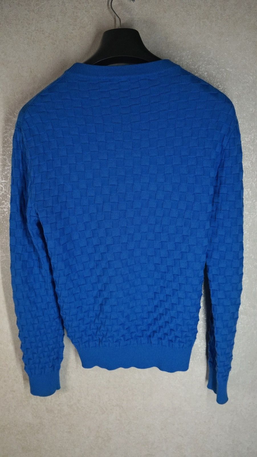 Louis Vuitton Louis Vuitton Damier Checker Blue Wool Sweater Size S Size US S / EU 44-46 / 1 - 5 Thumbnail