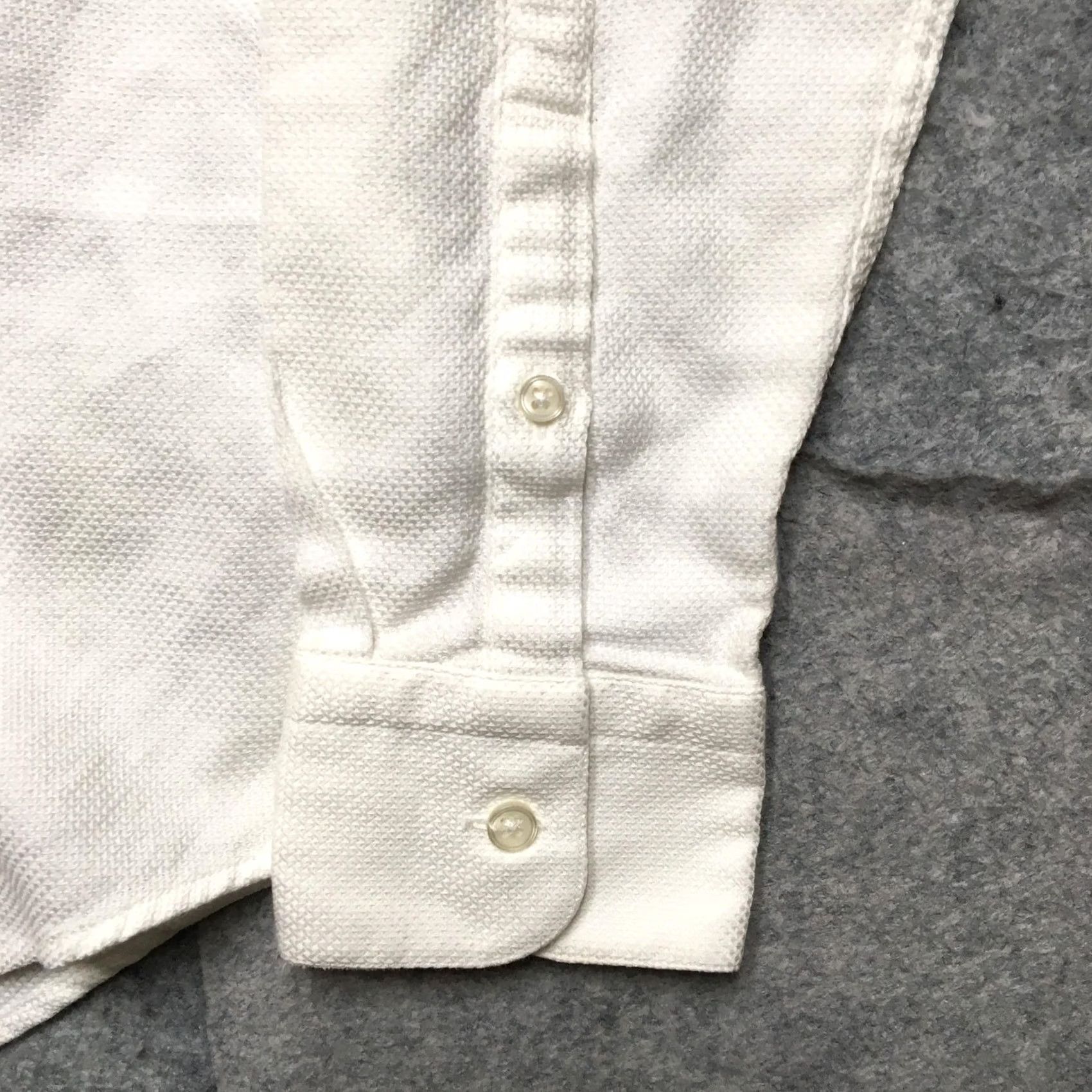 Reiss Reiss Shirt Mens Small White Grandad Collar Slim Fit Long Sleeve Textured Cotton Size US S / EU 44-46 / 1 - 2 Thumbnail