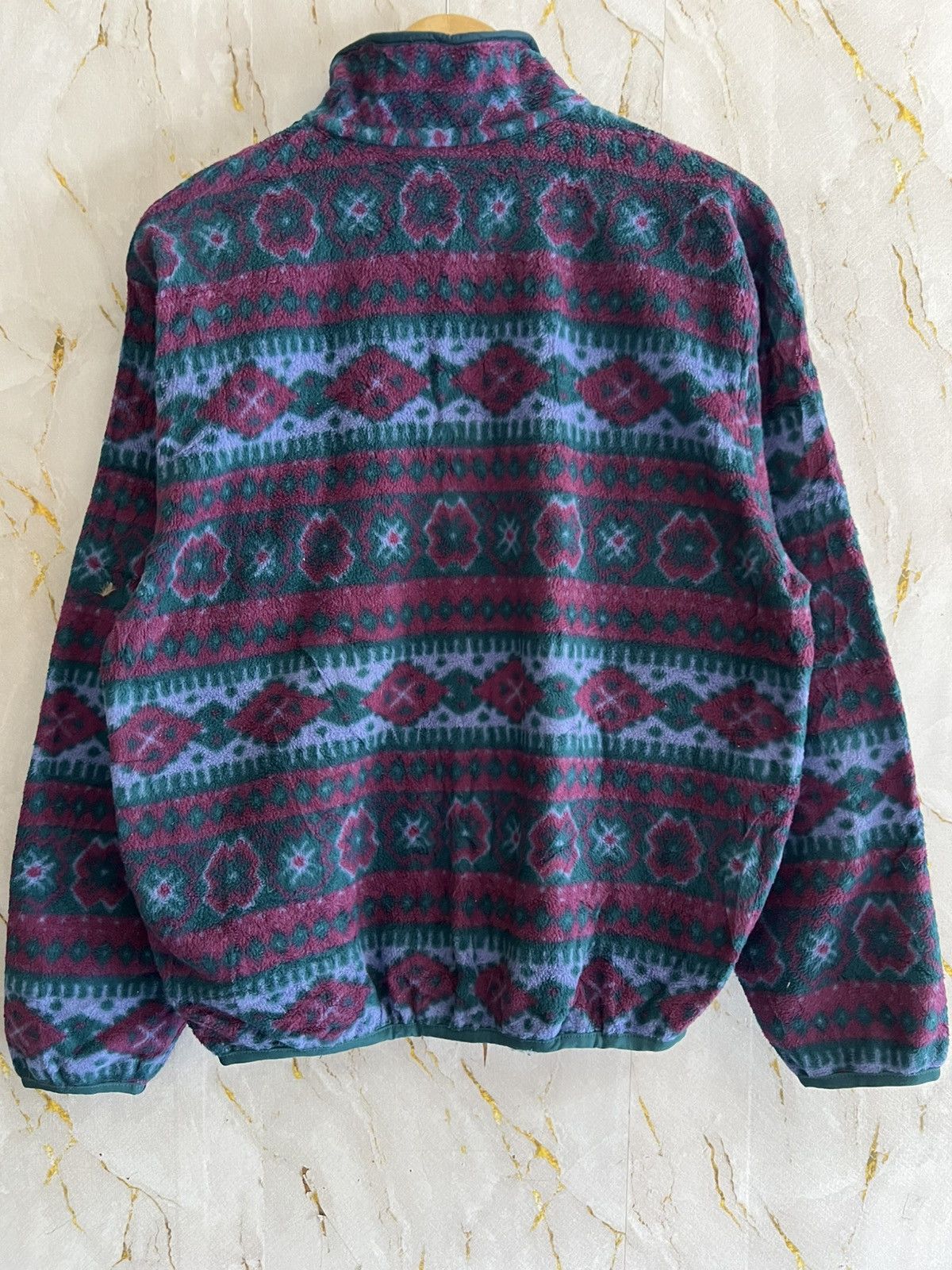 L.L. Bean Vintage L.L.Bean Najavo Pattern Fleece Pullover Jacket 90s Size US XL / EU 56 / 4 - 2 Thumbnail