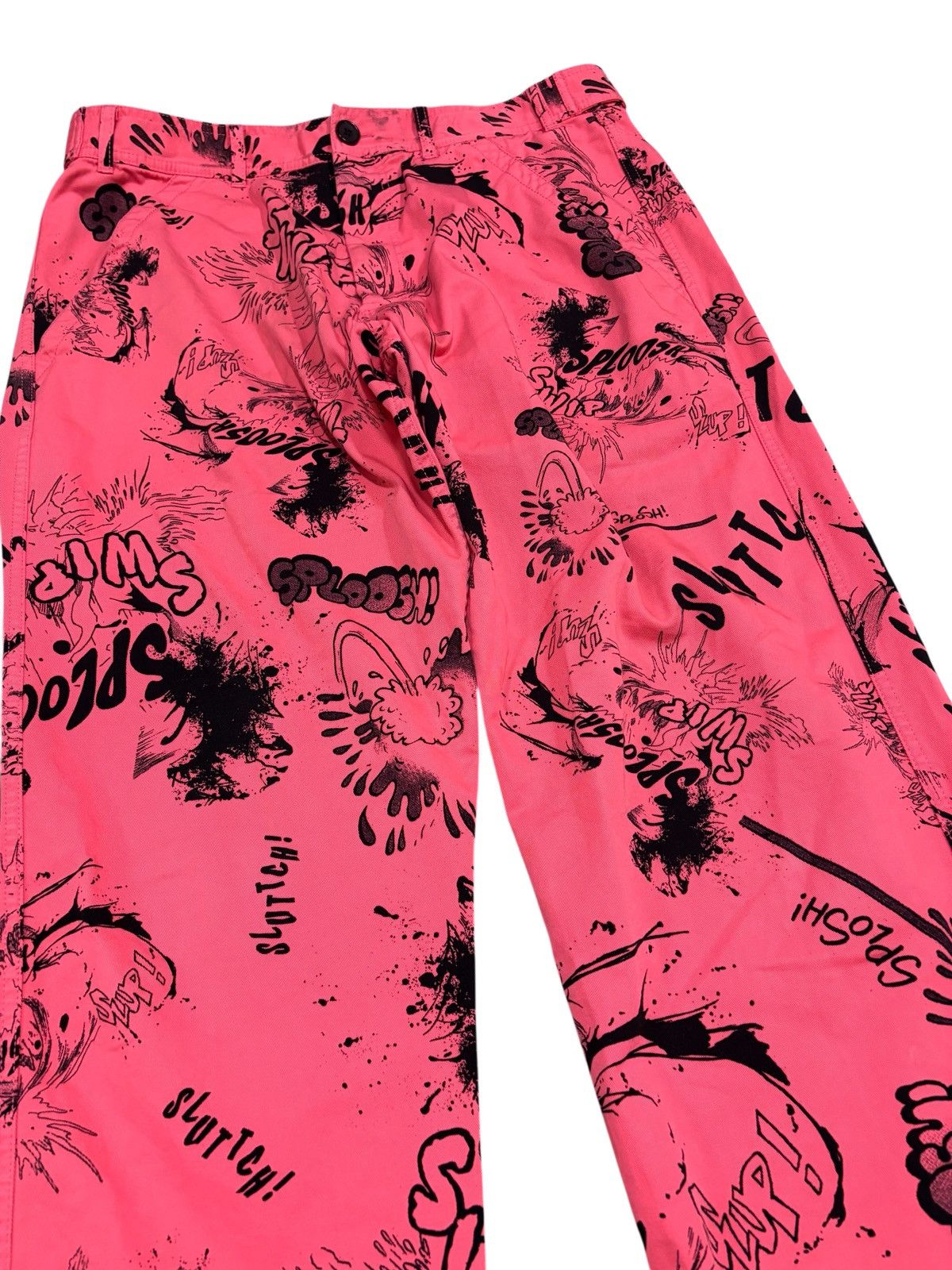 Comme des Garcons SHIRT COMME DES GARÇONS PANTS WOVEN RUNWAY COMIC BOOK PINK TROUSER Size US 36 / EU 52 - 3 Thumbnail
