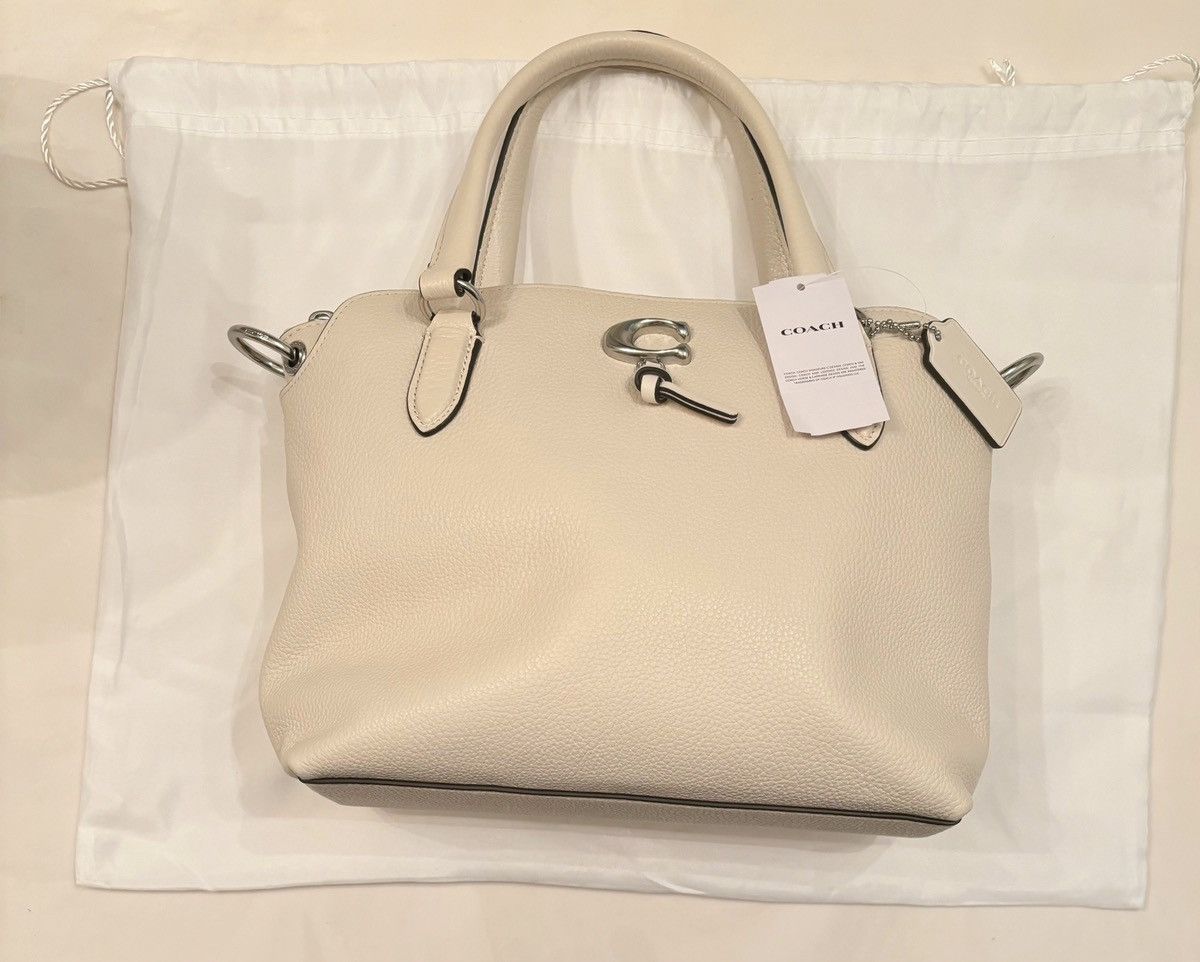image of White Chalk Coach Handle Bag, Women's
