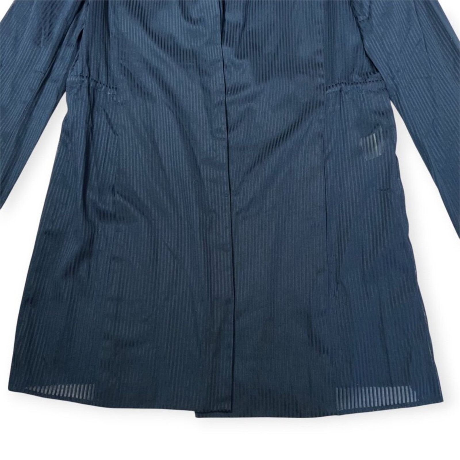 Akris Akris Gionata Silk Blend Striped Jacket Size 8 Navy Size M / US 6-8 / IT 42-44 - 11 Thumbnail