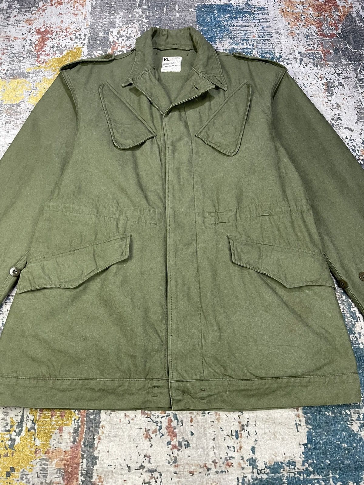 Vintage Vtg 70s KL Seyntex Dutch Army Military Field Jackets Size US L / EU 52-54 / 3 - 17 Thumbnail