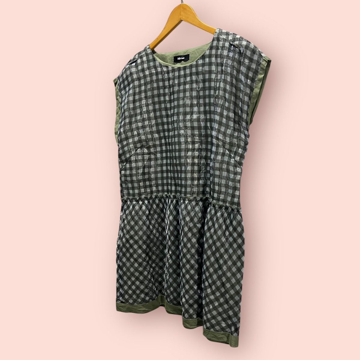 Issey Miyake × Ne-Net × Pleats Please Issey Miyake NE-NET BY ISSEY MIYAKE CHECKERED POP GOWN DRESS Size M / US 6-8 / IT 42-44 - 5 Thumbnail