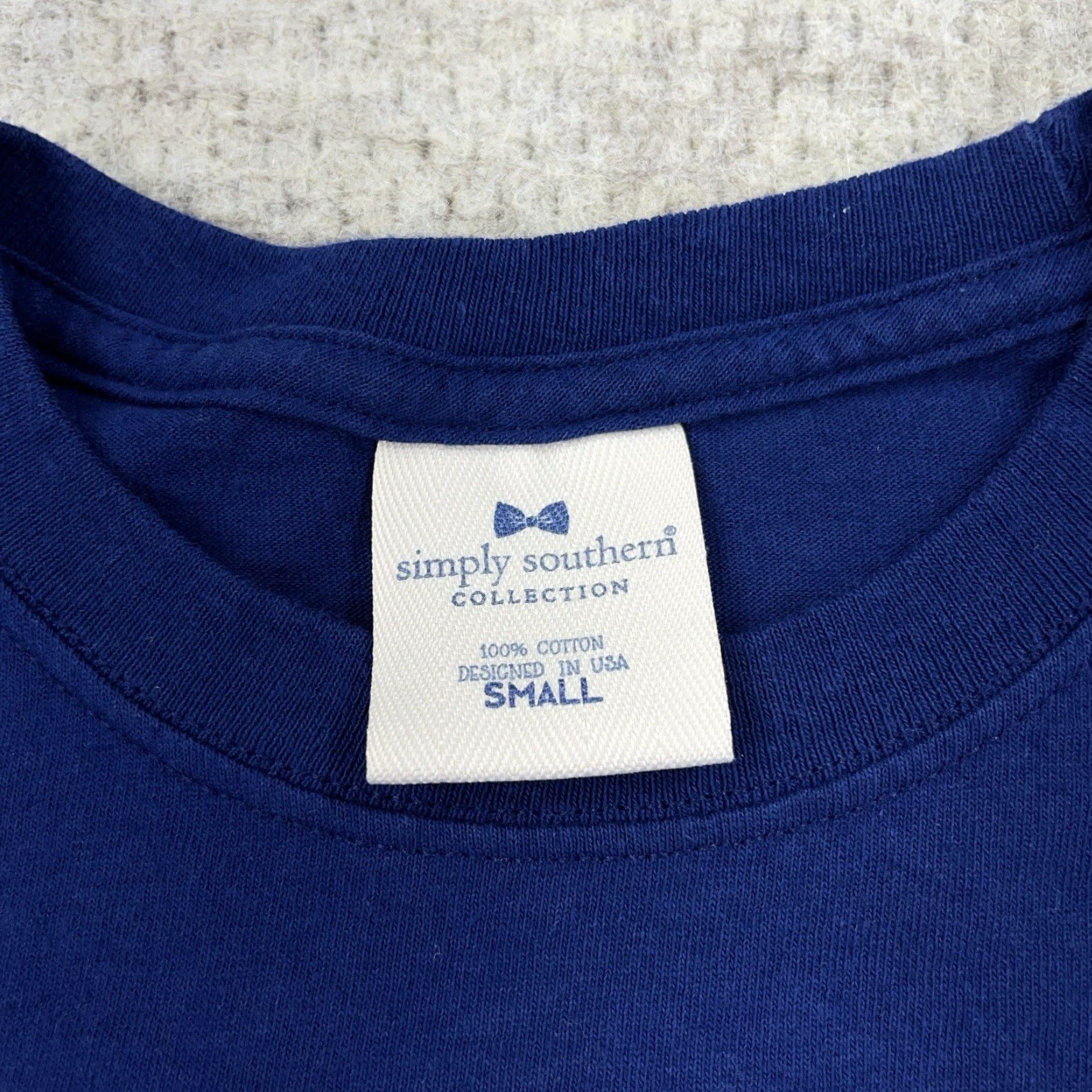 Vintage Simply Southern Shirt Women Small Blue Tee Easter Dog Puppy Bunny Adult Size S / US 4 / IT 40 - 5 Thumbnail