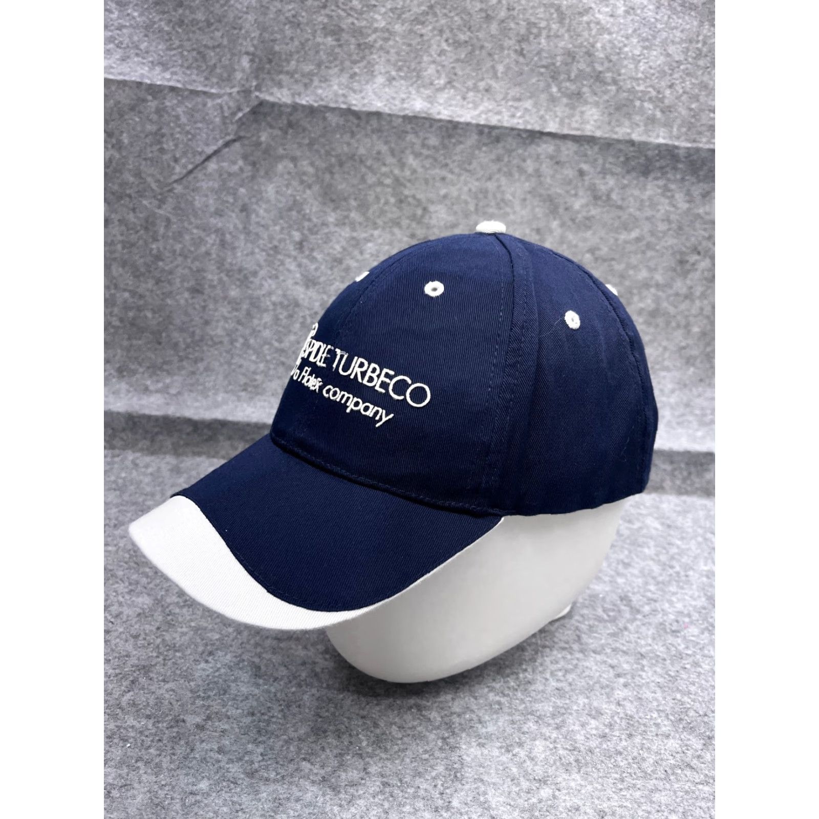 Vintage Unique Headwear Spidle Turbeco Hat Cap Adjustble One Size Adult Blue Polyester Blend Golf Hat Men Twill Logo Outdoor 90s? Size ONE SIZE - 4 Thumbnail