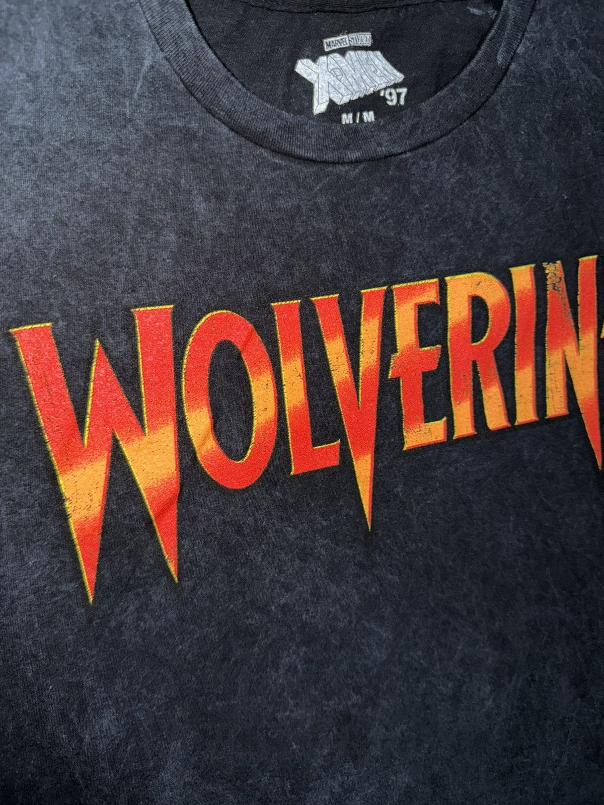 Marvel Comics X Men 97 Wolverine Black Acid Wash Tee Graphic Double Sided Size US M / EU 48-50 / 2 - 4 Thumbnail