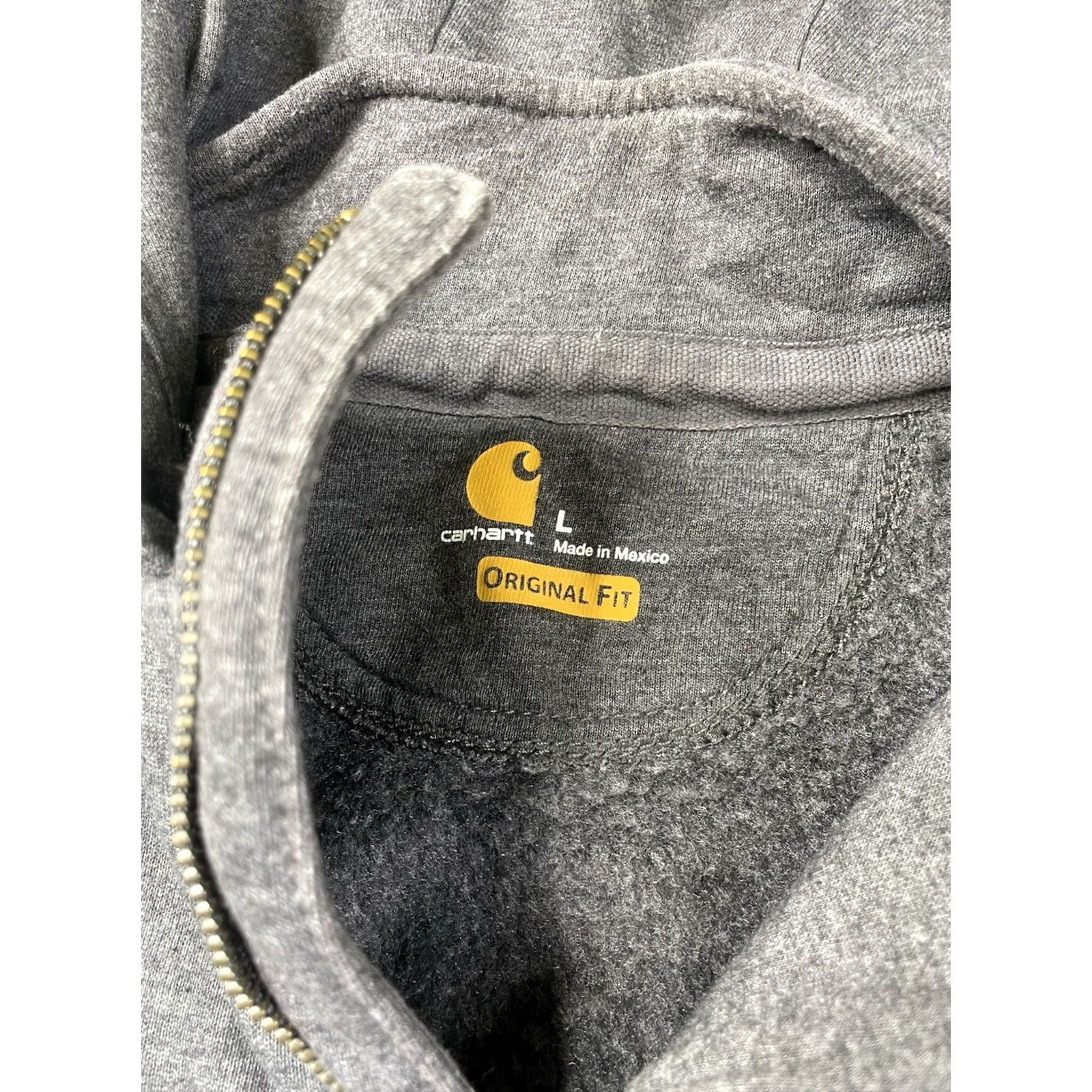 Carhartt Carhartt Sweatshirt 100617 Rain Defender Heavyweight Quarter-Zip Hoodie Large L Gray Men Outdoors 1/4 Zip Pullover Jacket Style Size US L / EU 52-54 / 3 - 3 Thumbnail