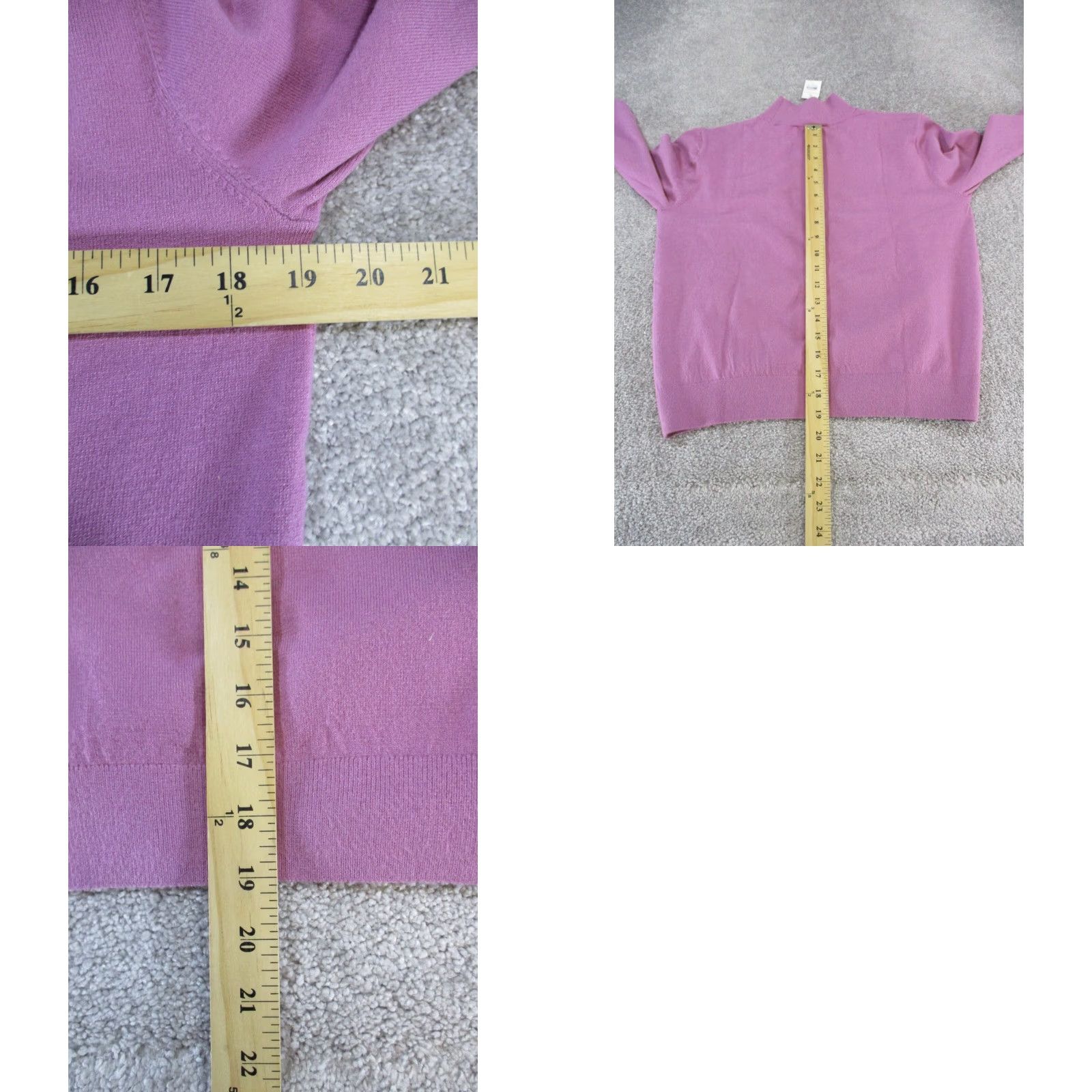 Ann Taylor Ann Taylor Sweater Women XS Purple Knit Mock Neck Pullover Solid Womens Size XS / US 0-2 / IT 36-38 - 8 Thumbnail