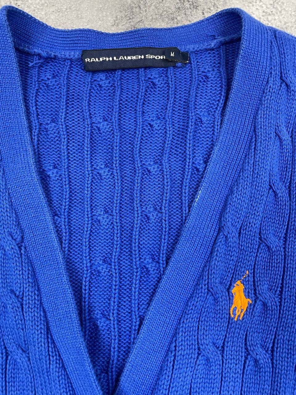 Ralph Lauren Ralph Lauren Sport Women Cotton Cardigan Blue Cable Knit Size M / US 6-8 / IT 42-44 - 3 Thumbnail