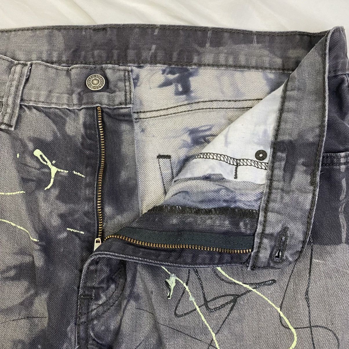 Levi's Levi's 508 Jeans Men's Gray/Black Sz 36x32 Splatter EUC Size US 36 / EU 52 - 5 Thumbnail