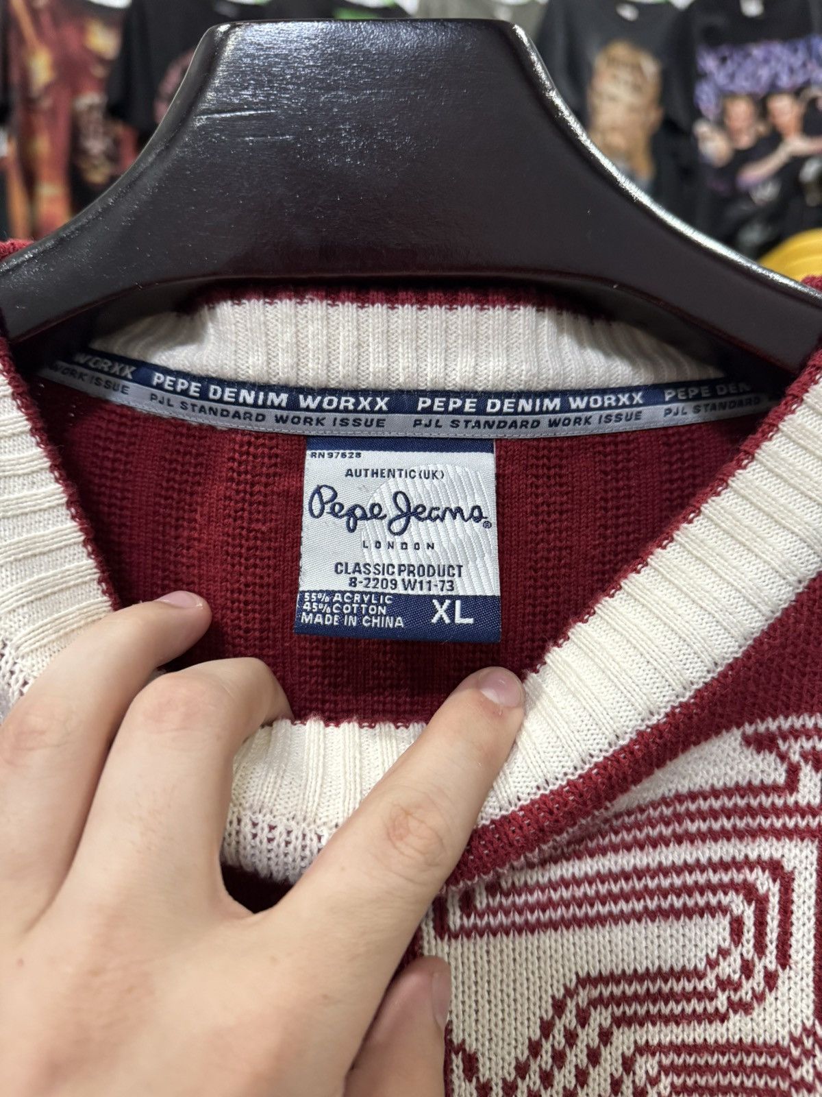 Pepe Jeans × Vintage 90s Vintage PePe Jeans Knit Sweater XL Size US XL / EU 56 / 4 - 3 Thumbnail