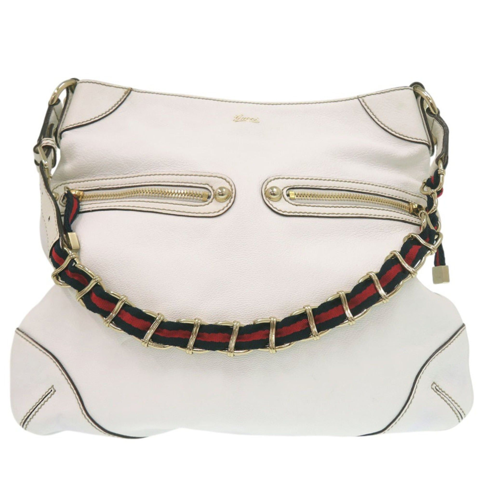 Gucci Gucci Sherry Line Chain Shoulder Bag 154392 Leather White 0852 Size ONE SIZE - 1 Thumbnail